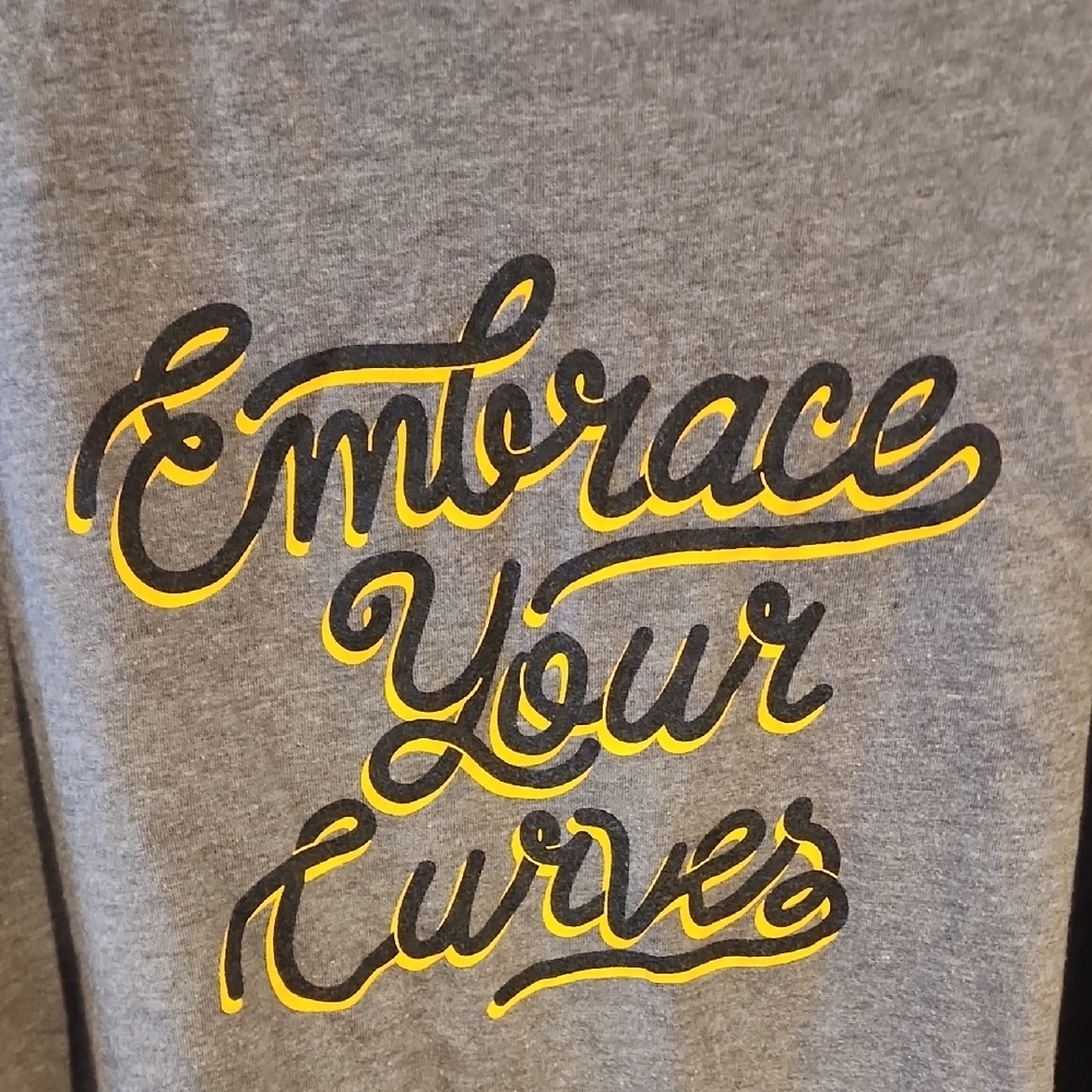 Torrid Charcoal Tank Top with Gold Script - Picture 2 of 3